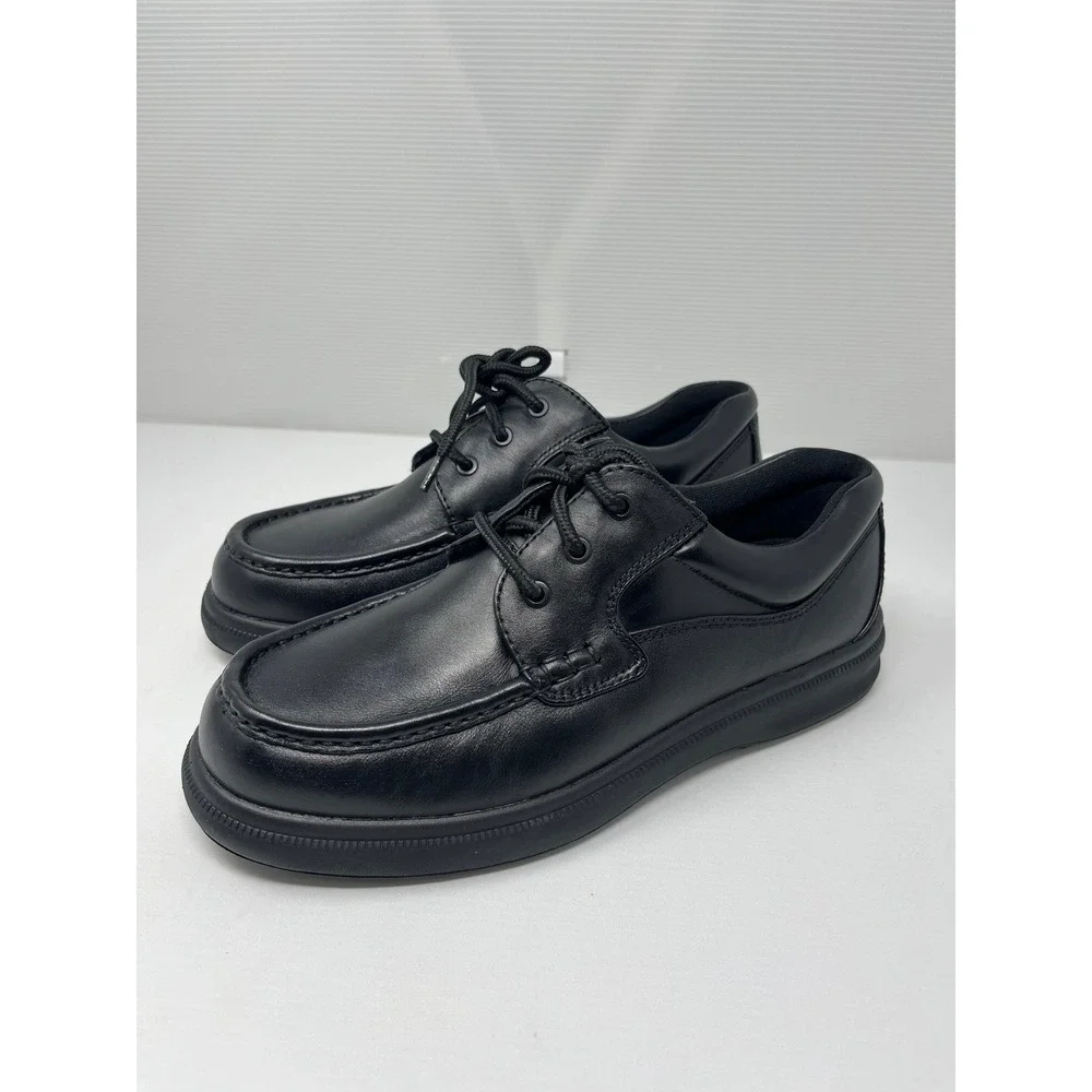 Hush Puppies Mens Zero G Black Leather Oxford Shoes Wide H18770 Size 10W